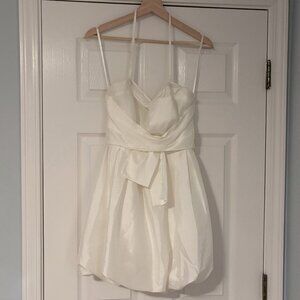 YA Los Angeles white strapless bubble dress size S
